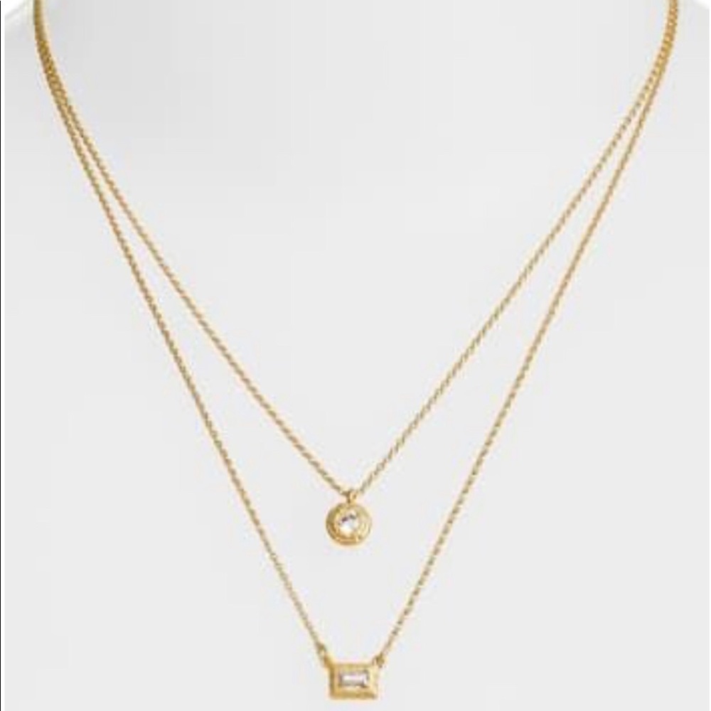 kate spade New York double pendant necklace